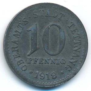 Тетнанг., 10 пфеннигов (1918 г.)