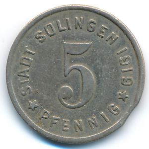 Solingen, 5 пфеннигов, 1919