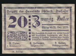 Нотгельды Австрии, 20 геллеров (1920 г.)
