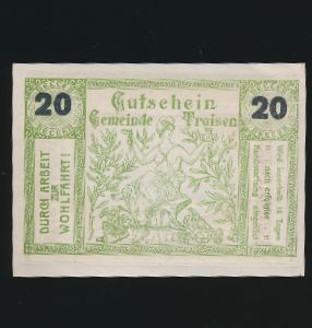 Нотгельды Австрии, 20 геллеров