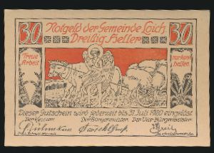 Нотгельды Австрии, 30 геллеров (1920 г.)