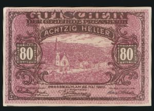 Нотгельды Австрии, 80 геллеров (1920 г.)