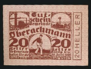 Нотгельды Австрии, 20 геллеров (1921 г.)