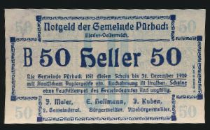 Нотгельды Австрии, 50 геллеров (1920 г.)