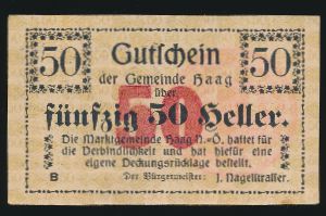 Нотгельды Австрии, 50 геллеров (1920 г.)