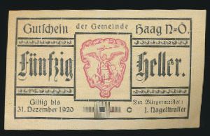 Нотгельды Австрии, 50 геллеров (1920 г.)