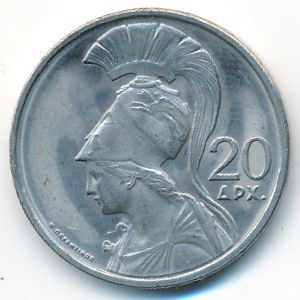 Греция, 20 драхм (1973 г.)