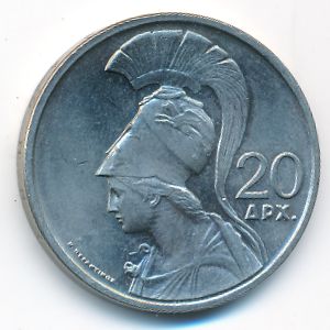 Греция, 20 драхм (1973 г.)