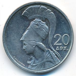 Греция, 20 драхм (1973 г.)