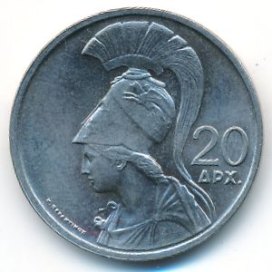 Греция, 20 драхм (1973 г.)