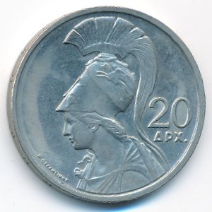 Греция, 20 драхм (1973 г.)