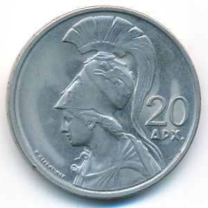 Греция, 20 драхм (1973 г.)