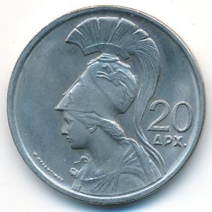 Греция, 20 драхм (1973 г.)