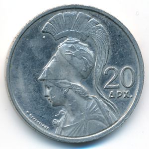 Греция, 20 драхм (1973 г.)