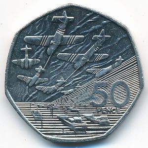 Великобритания, 50 пенсов (1994 г.)