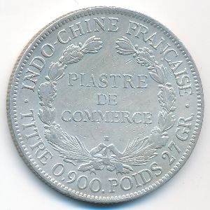 Французский Индокитай, 1 пиастр (1922 г.)