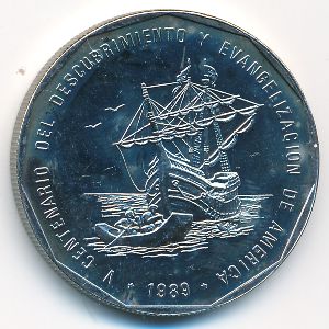 Доминиканская республика, 1 песо (1989 г.)