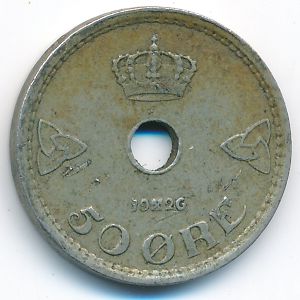 Норвегия, 50 эре (1926 г.)