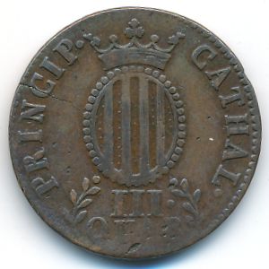 Каталония, 3 кварто (1814 г.)
