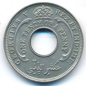 Британская Западная Африка, 1/10 пенни (1931 г.)