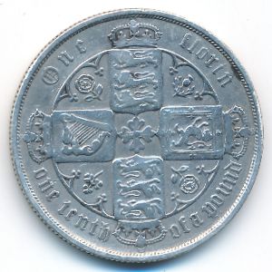 Великобритания, 1 флорин (1884 г.)