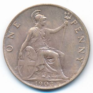 Великобритания, 1 пенни (1903 г.)