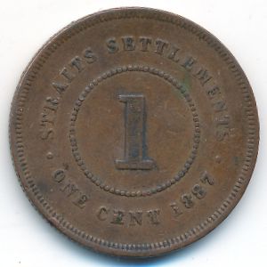 Стрейтс-Сетлментс, 1 цент (1887 г.)
