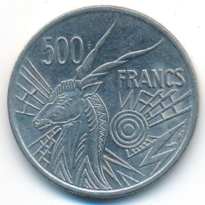 Центральная Африка, 500 франков (1976 г.)