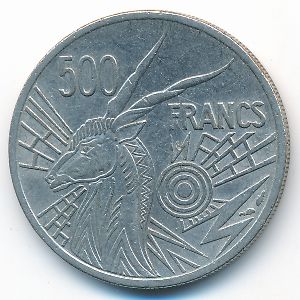 Центральная Африка, 500 франков (1977 г.)