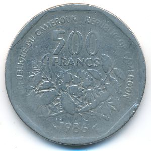 Камерун, 500 франков (1986 г.)