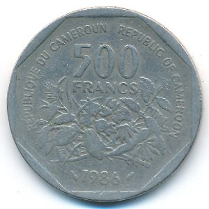 Камерун, 500 франков (1986 г.)