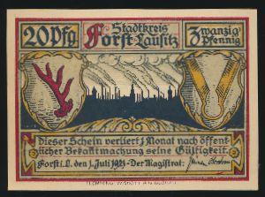 Нотгельды Германии, 20 пфеннигов (1921 г.)