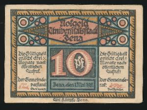 Нотгельды Германии, 10 пфеннигов (1921 г.)