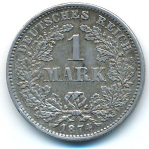 Germany, 1 mark, 1874