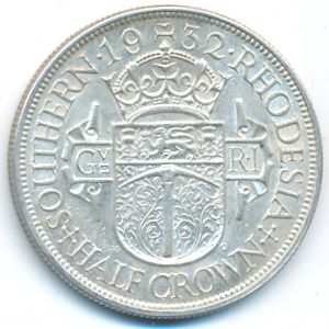 Southern Rhodesia, 1/2 crown, 1932