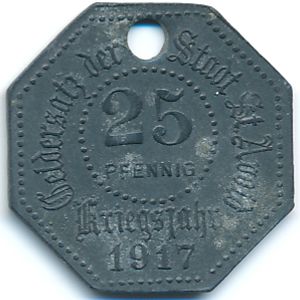 Сент-Авольд., 25 пфеннигов (1917 г.)
