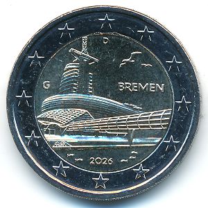 Germany, 2 евро, 2026