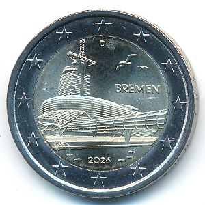 Germany, 2 евро, 2026