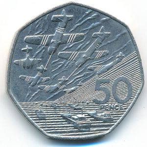 Великобритания, 50 пенсов (1994 г.)