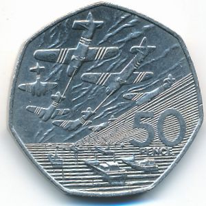 Великобритания, 50 пенсов (1994 г.)