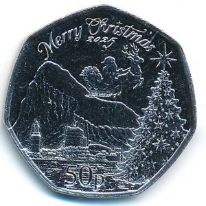 Гибралтар, 50 пенсов (2025 г.)