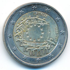 Латвия, 2 евро (2015 г.)