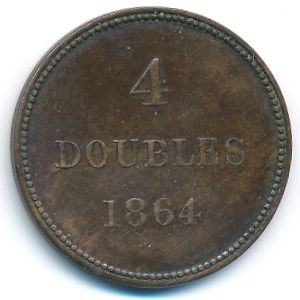 Гернси, 4 дубля (1864 г.)