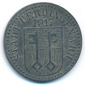 Uerdingen., 5 пфеннигов, 1917