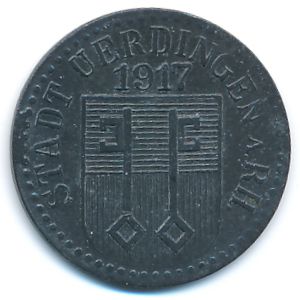 Uerdingen., 5 пфеннигов, 1917