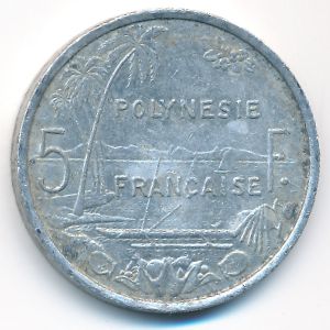 Французская Полинезия, 5 франков (1991 г.)