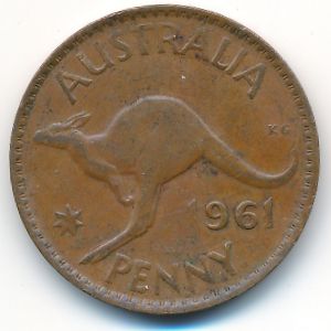 Australia, 1 penny, 1961