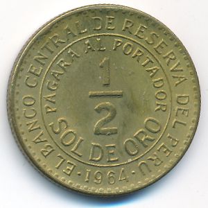 Перу, 1/2 соля (1964 г.)