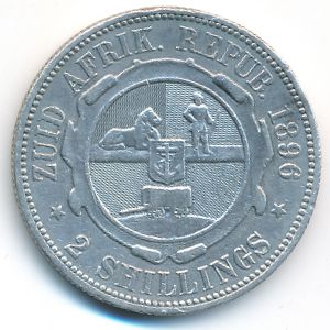 South Africa, 2 shillings, 1896