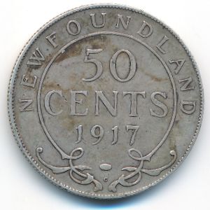 Newfoundland, 50 cents, 1917
